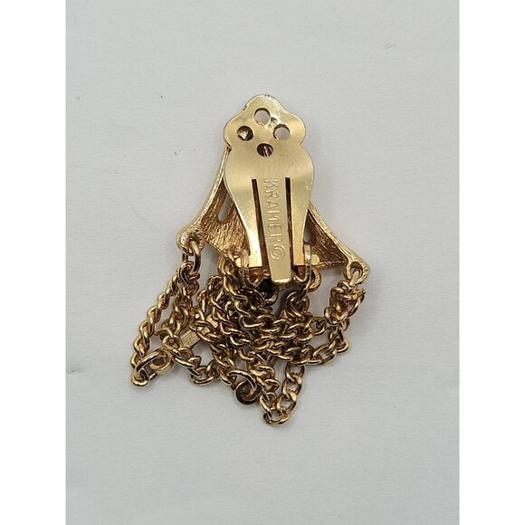 Kramer Clip on Bell with Dangles Earrings Vintage - Picture 8 of 10